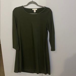 Army Green 3/4 length sleeve dress